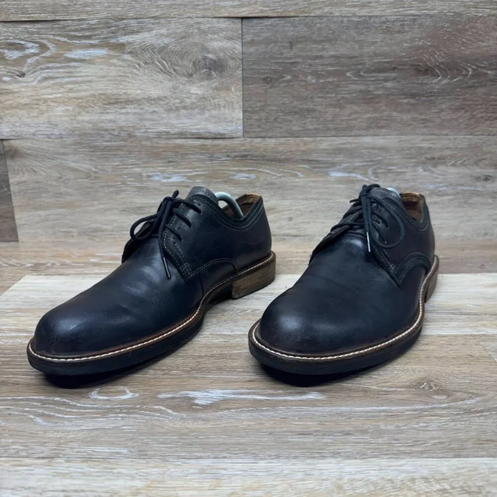 Ecco Kenton Black Leather Derby Shoe Men's Size EU 42